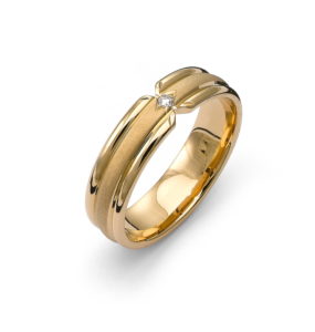 Förlovnings ring från Flemming Uziel 18k guld 0,02ct WSI diamant / B7322 Selective